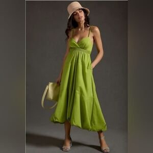 Anthropologie Maxi Dress, Size Medium, Brand New w/Tags, Lime Green